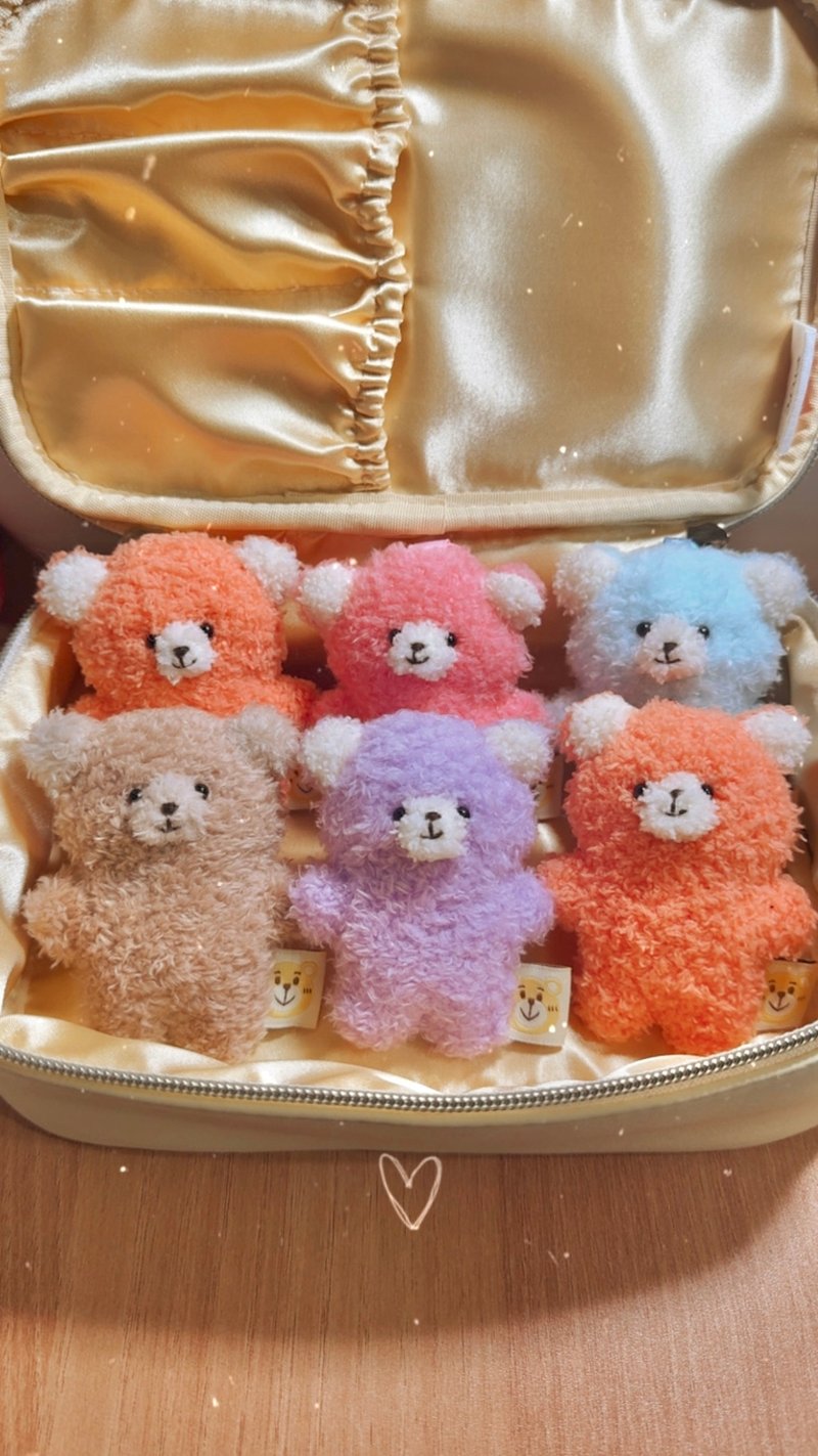 毛小熊吊饰 手作布偶钥匙圈.圣诞节庆礼物 - 玩偶/公仔 - 其他材质 多色