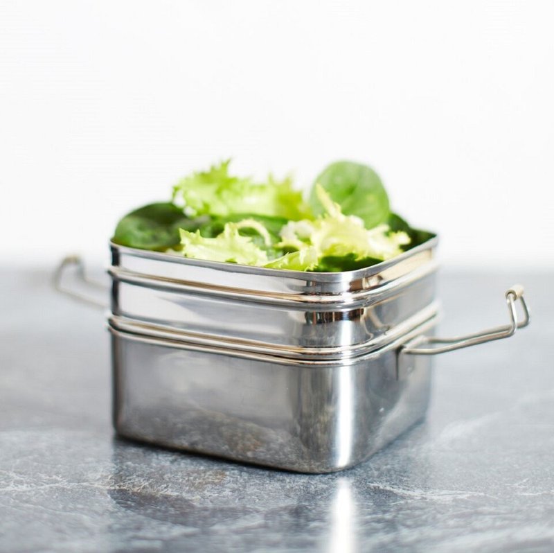 ECO Brotbox不锈钢双层扣环便当盒_方形 - 其他 - 不锈钢 