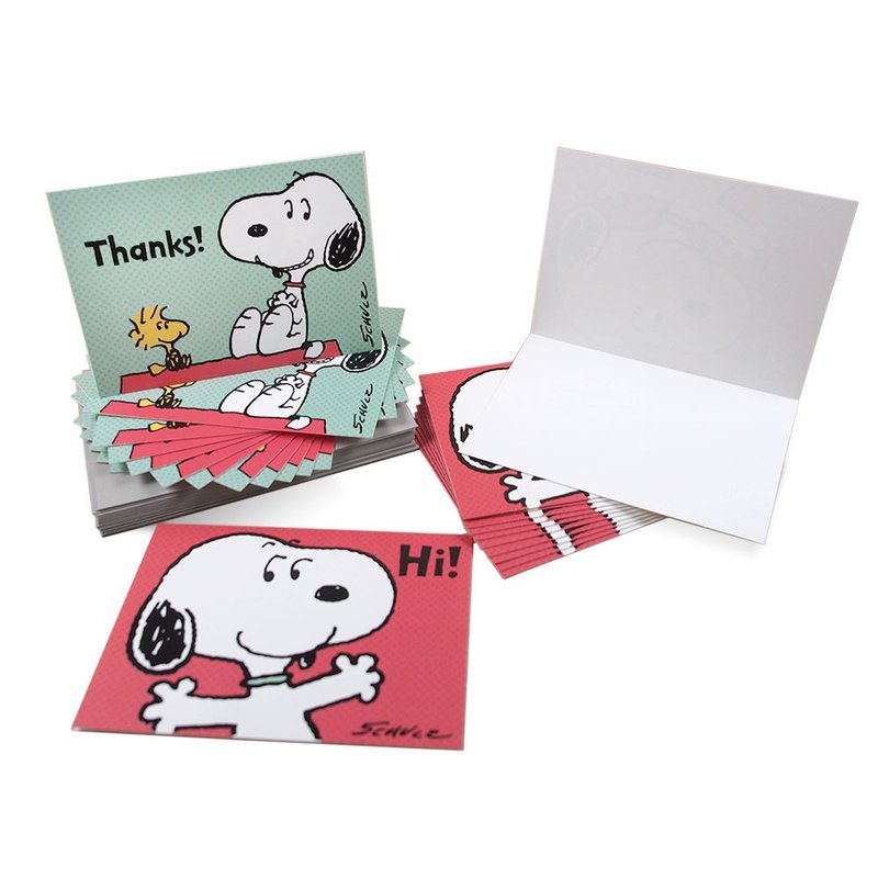 Snoopy精装盒卡-史努比说嗨 40入【Hallmark-Peanuts 问候感谢】 - 卡片/明信片 - 纸 多色