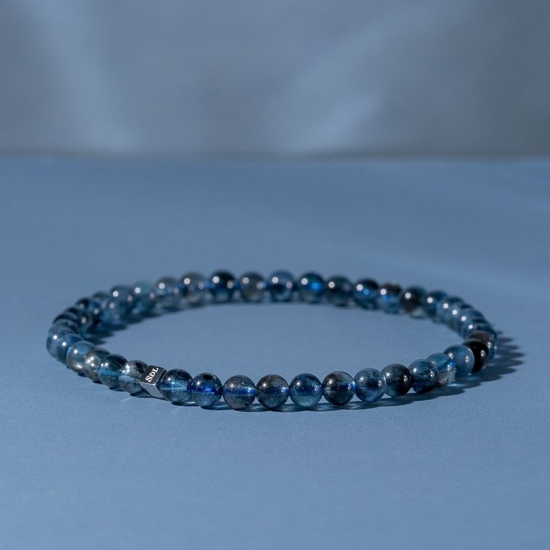 顶级魔鬼海蓝宝∣天然能量水晶手串∣4-4.5mm D14801 - 手链/手环 - 水晶 蓝色