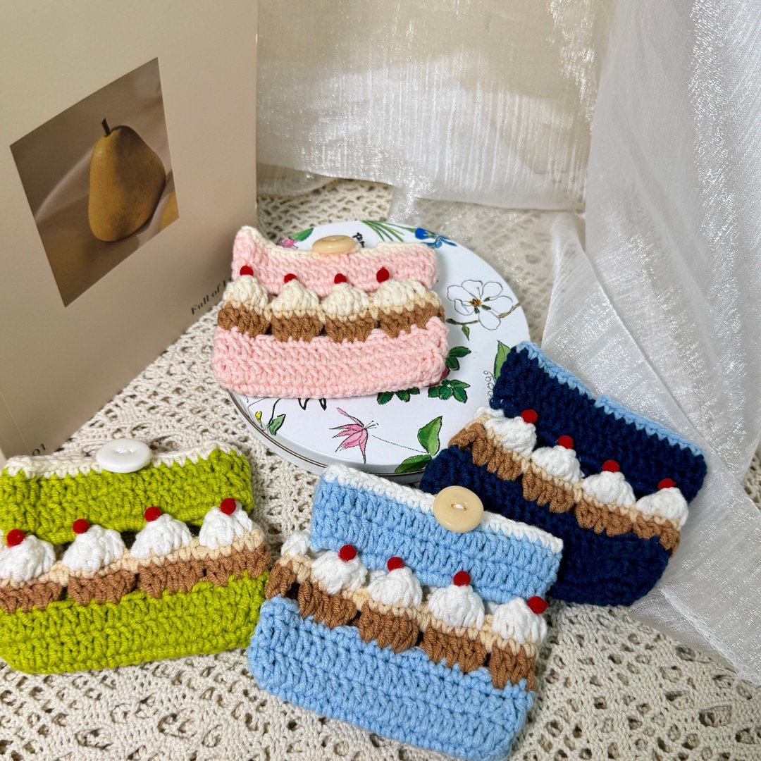 现货 MUMU 美味樱桃杯子蛋糕卡夹 Handmade - 零钱包 - 棉 