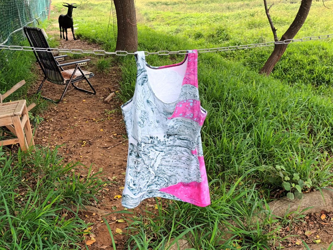 Liuyingchieh Torres del Paine Tank Top 山转背心 吸湿排汗 - 女装运动衣 - 聚酯纤维 粉红色