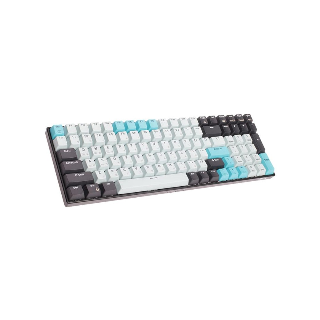 【RK】RK100 PRO 96% 蓝牙三模无线机械键盘 红轴 冰蓝光 PBT 暮 - 电脑配件 - 塑料 蓝色