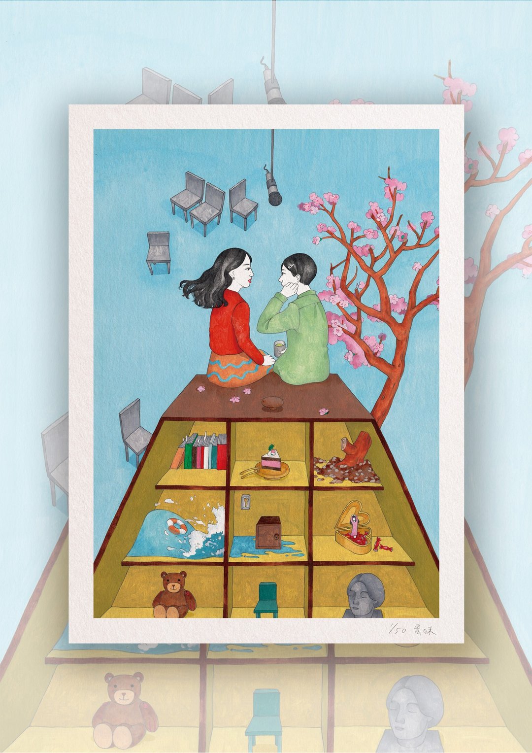 艺术微喷复制图 | 再见的时间单位【聊天】 - 海报/装饰画/版画 - 纸 蓝色