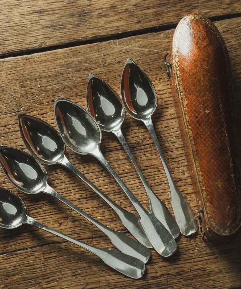 纯银汤匙 - 餐刀/叉/匙组合 - 纯银 