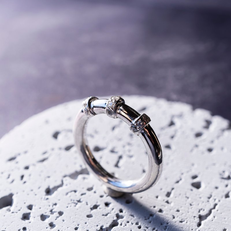 【锆石】纯银925 可电镀 【订制生产】S-053 - 戒指 - 其他金属 银色