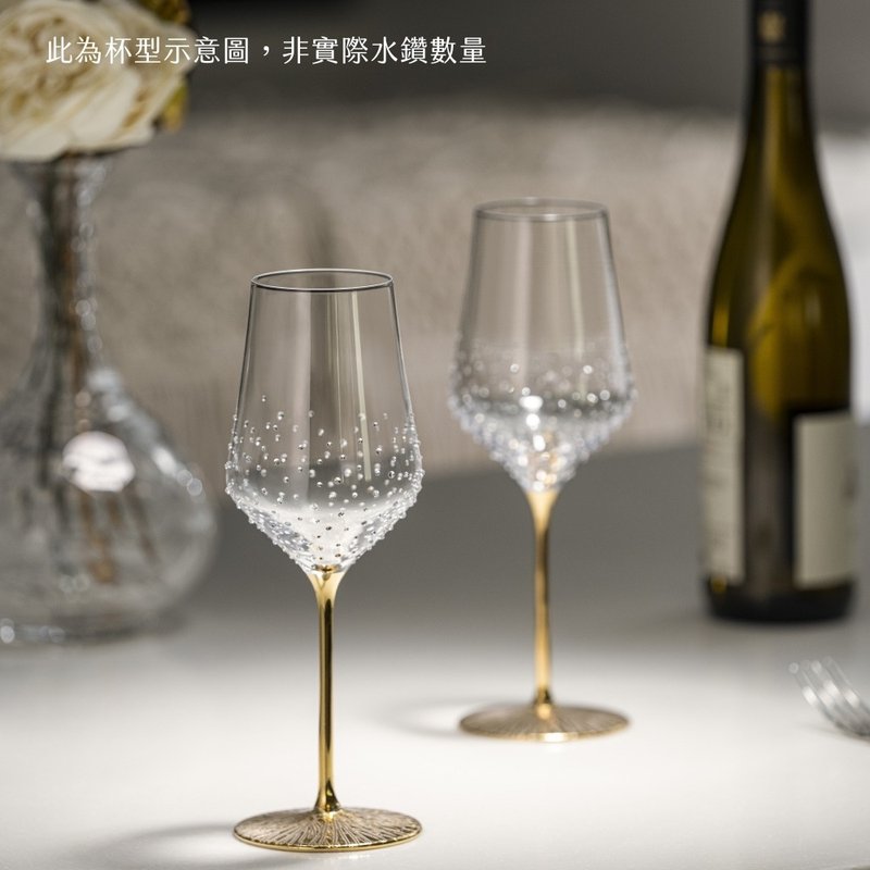 【GRANDI】奥地利 极光金梗380白酒杯 (少量水钻限定版) - 酒杯/酒器 - 玻璃 