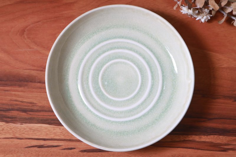 青绿水纹枇杷灰盘 - 盘子/餐盘/盘架 - 瓷 