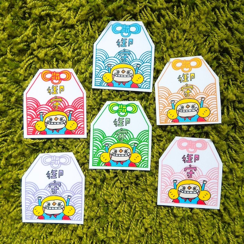 花大鼻幸运御守贴纸 - 贴纸 - 纸 