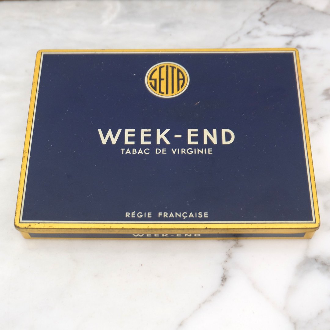 法国复古WEEKEND铁烟盒 - 收纳用品 - 其他金属 蓝色