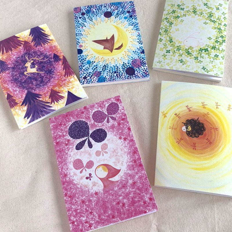 万用笔记本－三种综合内页－空白/横线/方格(可平摊当手帐) - 笔记本/手帐 - 纸 多色