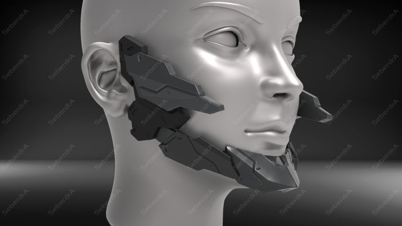Digital 3D model of Cyborg Jaws V4 for 3D print - 口罩 - 其他材质 