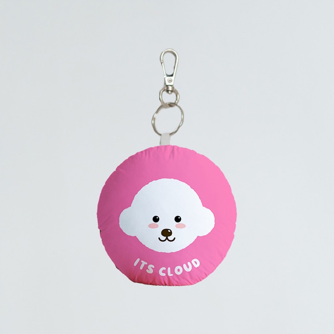 10cm圆形挂饰 贵宾犬插画 包袋挂饰 底色可改 - 订制抱枕/饰品 - 其他材质 多色