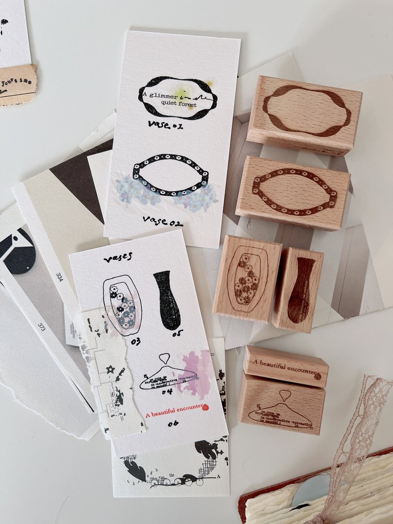 Vases系打印章_单颗/套组 - 印章/印台 - 木头 咖啡色