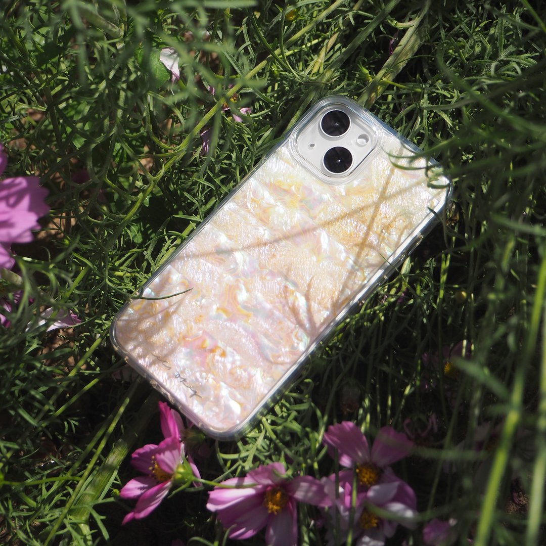 樱花粉 天然真贝 iPhone 手机壳 匠人手工做 高品質 礼物 设计 - 手机壳/手机套 - 贝壳 粉红色