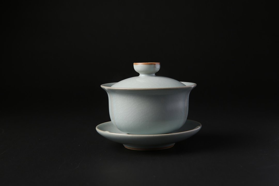 【陆宝LOHAS】汝窑禅悟盖碗/禅悟对杯 再现千年前宋代汝窑风采 - 茶具/茶杯 - 陶 蓝色