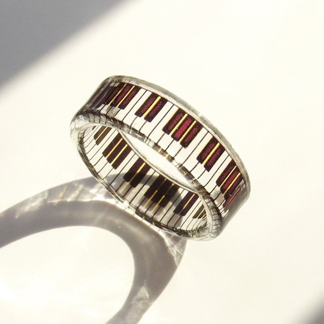 piano ring - 戒指 - 塑料 透明