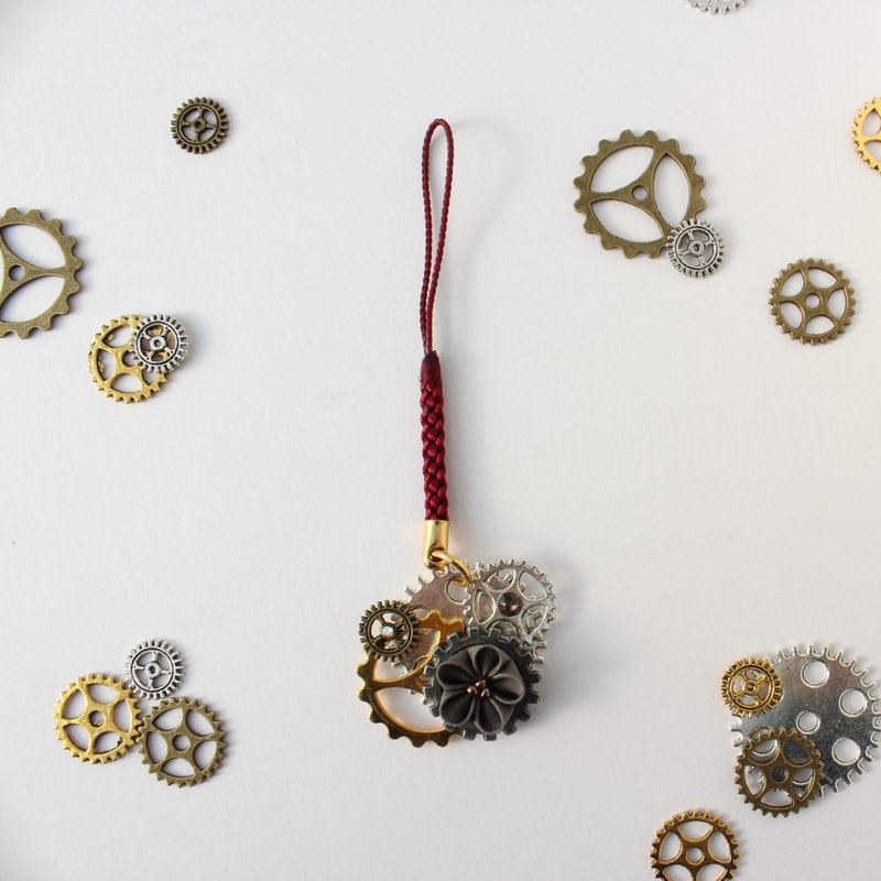 Key chain antique flower - 钥匙链/钥匙包 - 其他金属 咖啡色