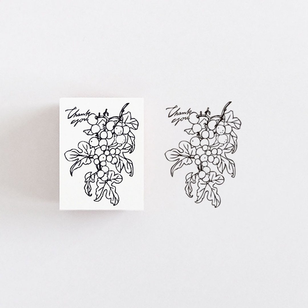 橡皮章：野葡萄 - 印章/印台 - 橡胶 咖啡色