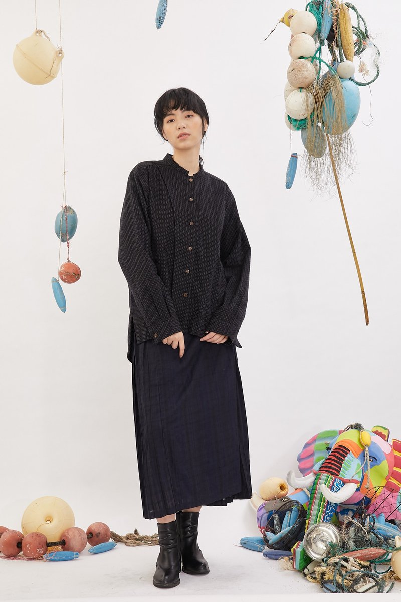 右双前襟衬衫_深夜雨缇花_公平贸易 - 女装衬衫 - 棉．麻 白色