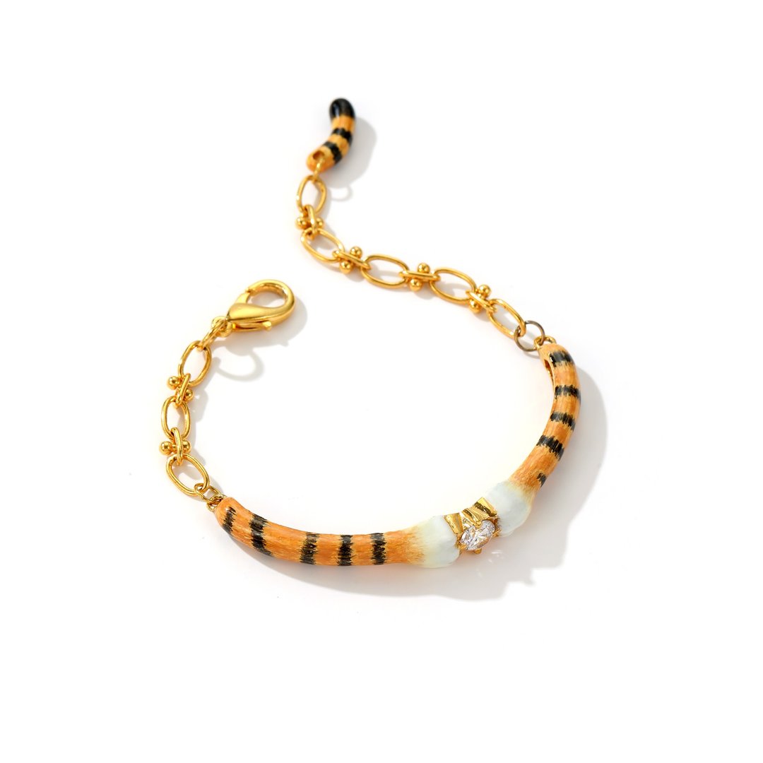 老虎抱钻~ Tiger  Bracelet - 手链/手环 - 珐琅 