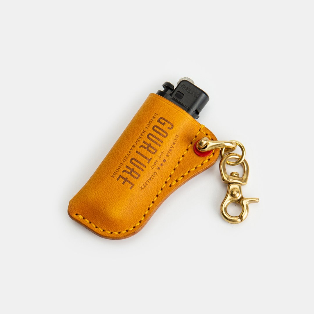GOURTURE - 打火机皮套 腰挂 / 颈挂两用 Lighter case【金雀黄】 - 其他 - 真皮 黄色
