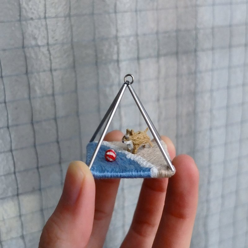 小骗子/碎片/球被卷走了－项链 - 项链 - 绣线 银色