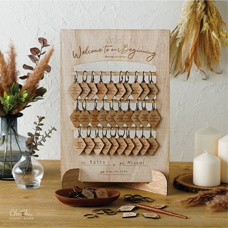 造型木质签名迎宾板(30入)WOOD CHARM BOARD - 画框/相框 - 木头 