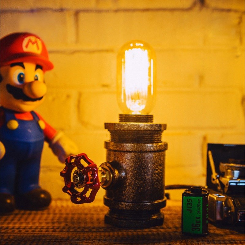 美式工业风水管灯创意台灯 - 灯具/灯饰 - 其他金属 咖啡色