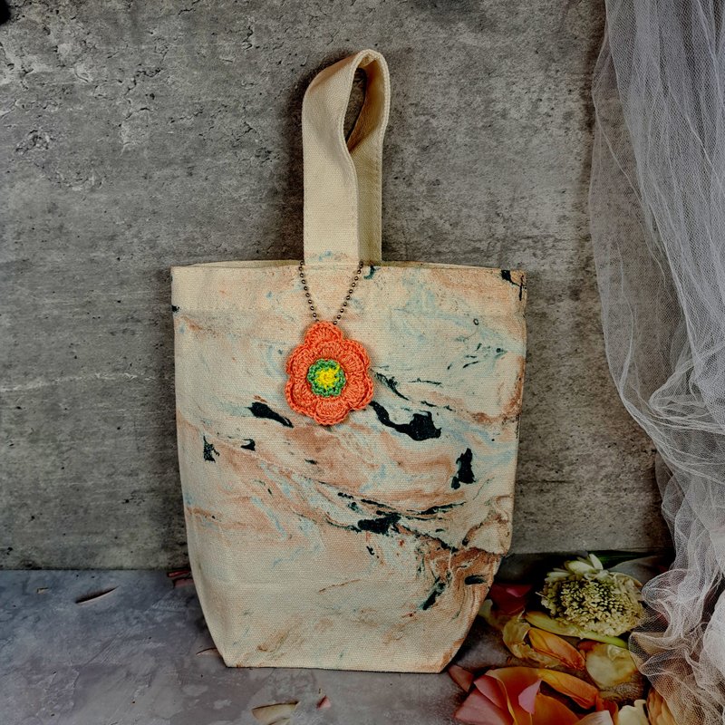 独一无异 手染布袋  手提袋  手袋 便携袋 杋布袋  布袋 PQ-031 - 手提包/手提袋 - 棉．麻 橘色