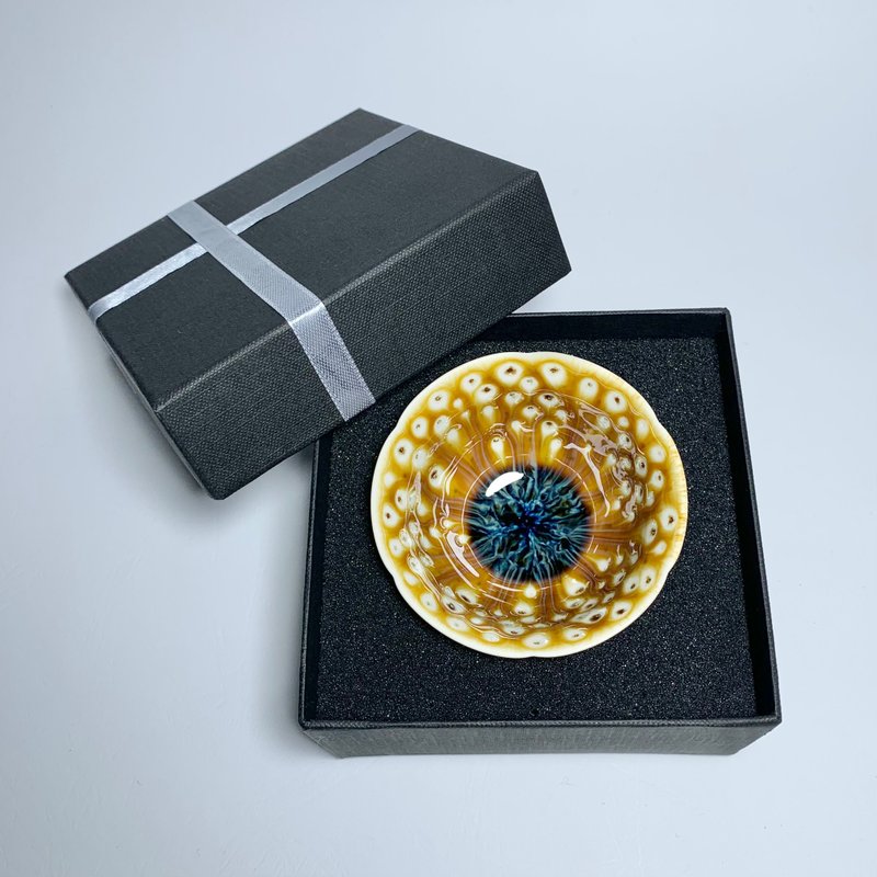 孔雀开屏 葵花杯 80ml 邱毓宁 莺歌制 A10-12 - 茶具/茶杯 - 瓷 多色