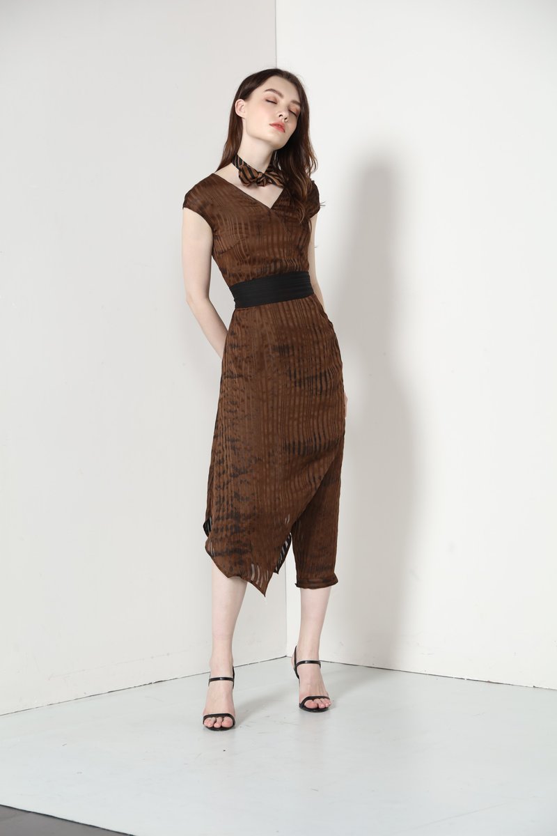 pin/品祥云纱2019新款浪花俏香云纱不规则女士连衣裙 裤腿裙 - 裙子 - 丝．绢 