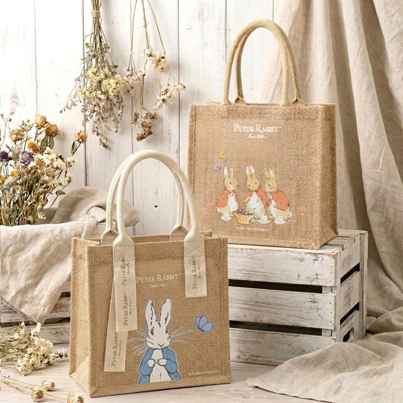 【母亲节礼盒】比得兔麻布手提袋~预购中 (4/15 陆续出货) - 手提包/手提袋 - 其他材质 