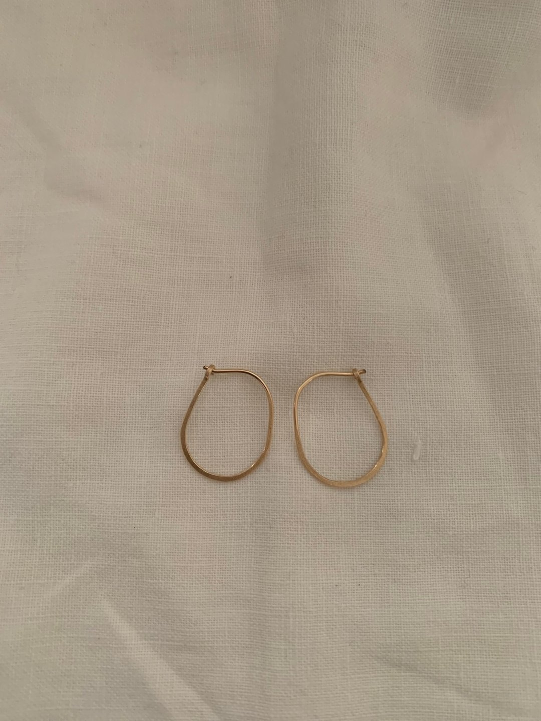 hoop Pierce - 耳环/耳夹 - 贵金属 金色