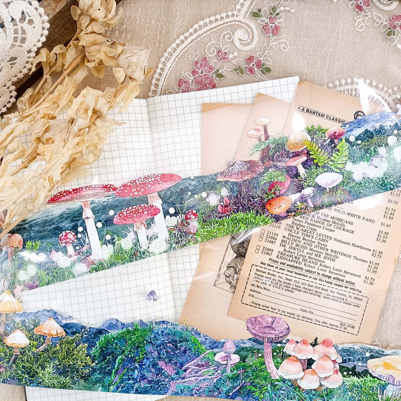 菇味森林 / 裝飾膠帶 - 纸胶带 - 塑料 多色