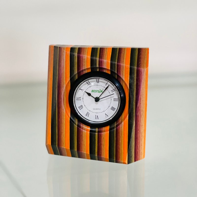 【BESTAR】彩虹木桌上时钟组 几何切角 (单入) - 摆饰 - 木头 黄色