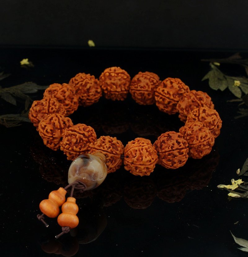 深色金刚菩提 20mm 木珠手錬 - 手链/手环 - 木头 