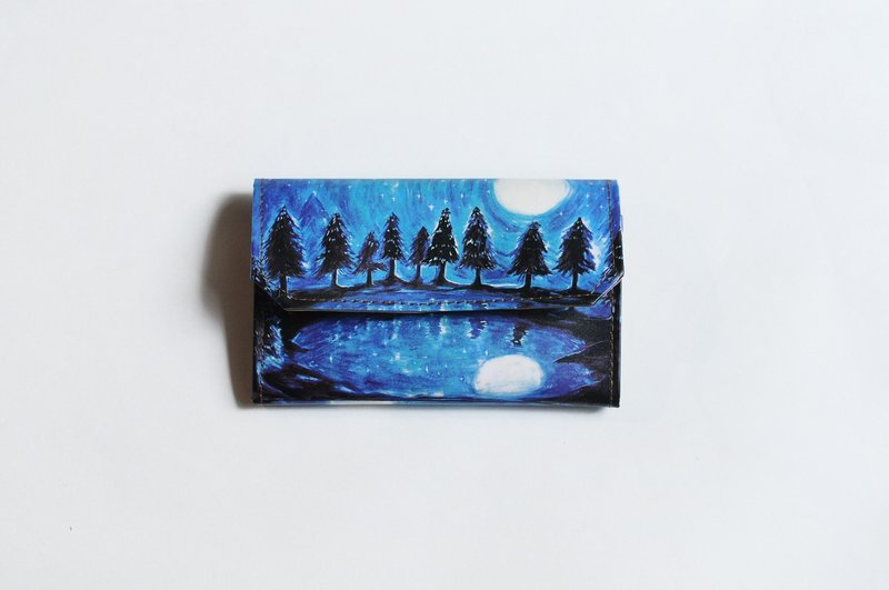 小纸包/卡片零钱包 -月夜雪松 - 零钱包 - 纸 蓝色