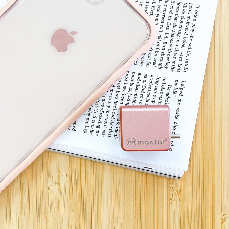 Maktar QubiiDuo USB-C 备份豆腐 玫瑰金 自动备份 手机备份首选 - U盘 - 塑料 粉红色