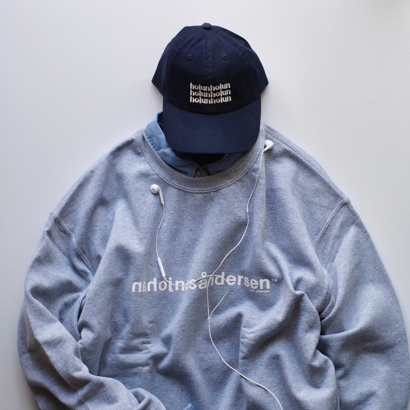 宽松廓形大学T / 灰色 / anderson - 中性连帽卫衣/T 恤 - 棉．麻 灰色