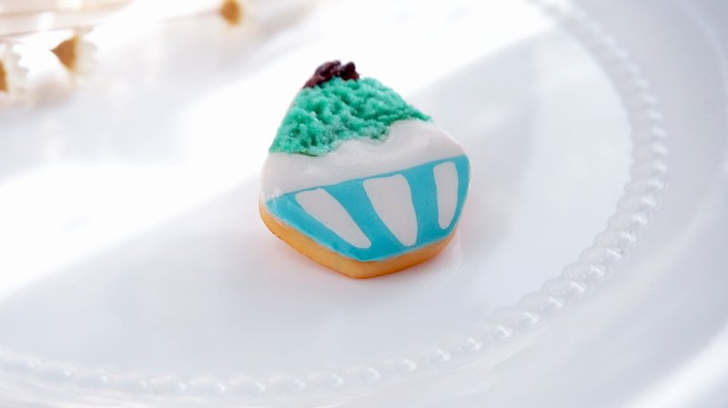 抹茶刨冰胸针 - 胸针 - 粘土 绿色