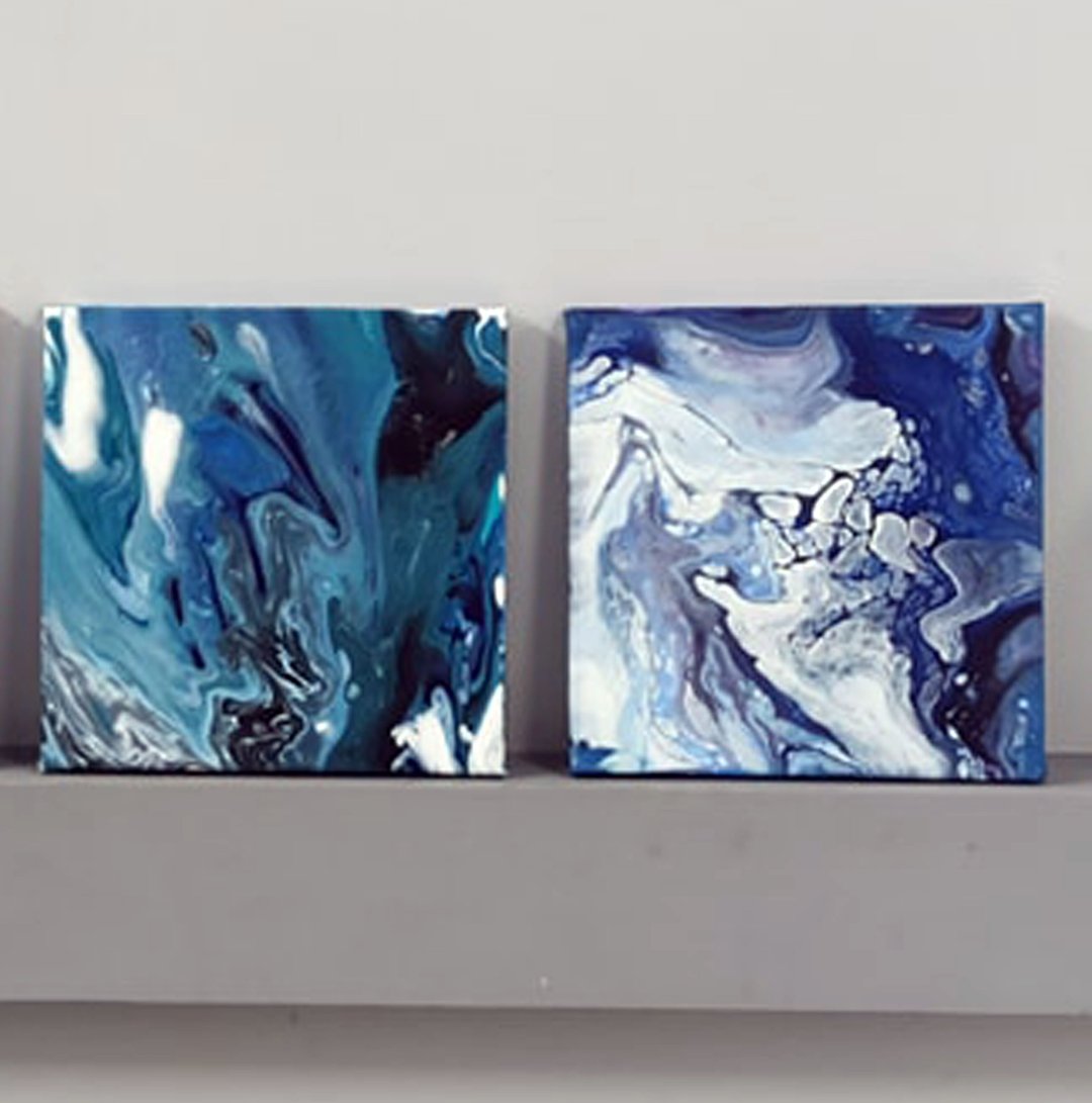 流体画体验 流动画 泼洒 随性创作 七夕 情人节 礼物 闺蜜 - 插画/绘画/写字 - 棉 