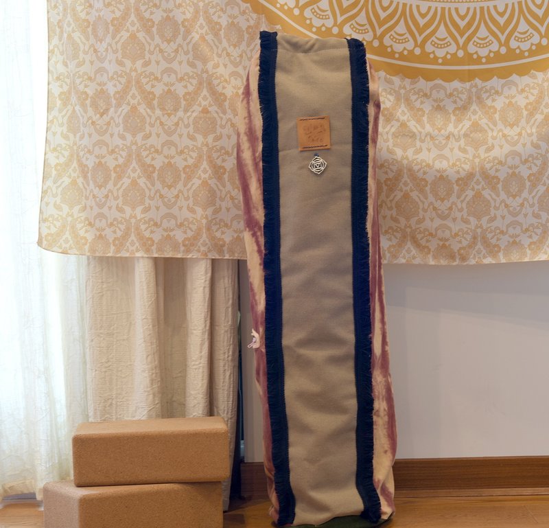 手工制作瑜珈袋炫染Yoga bag - 其他 - 棉 粉红色