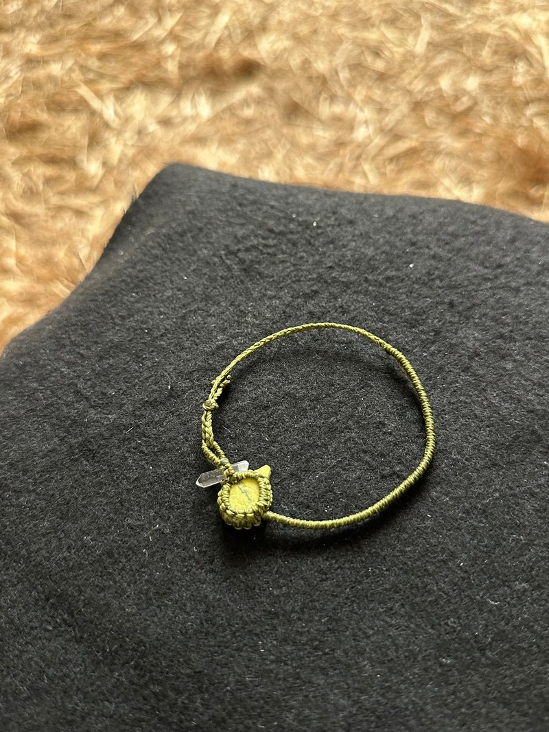 马丘比丘石编织伸缩项链 - 手链/手环 - 玉石 绿色