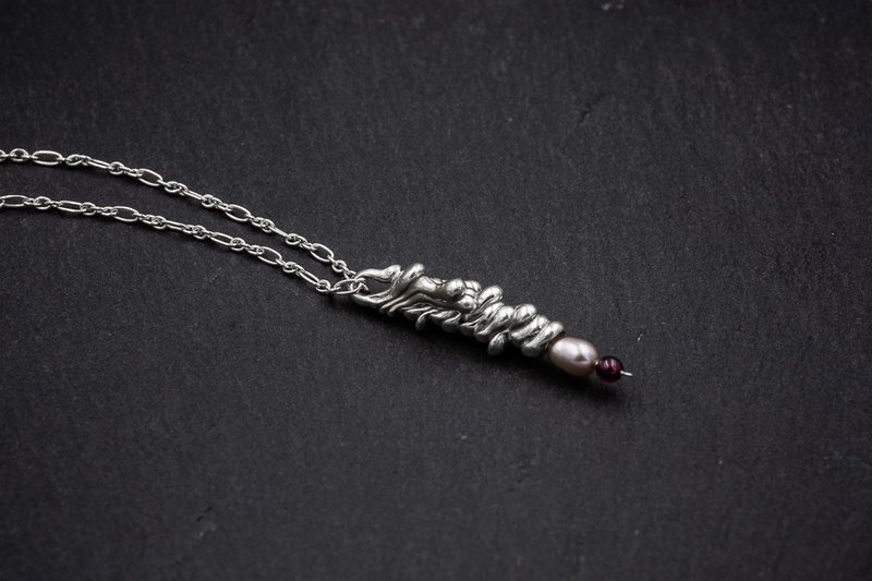 黑泉/手作银饰/吊坠项链/无题 - 云泥 - 项链 - 纯银 银色