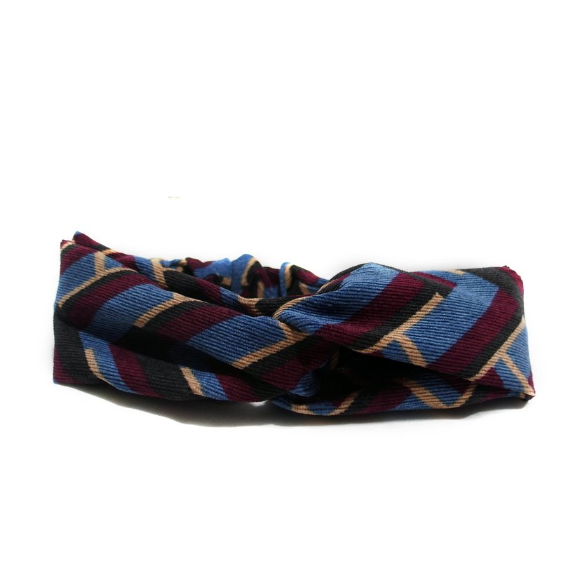 沉稳 灯芯绒 | 发带 - 发饰 - 棉．麻 蓝色