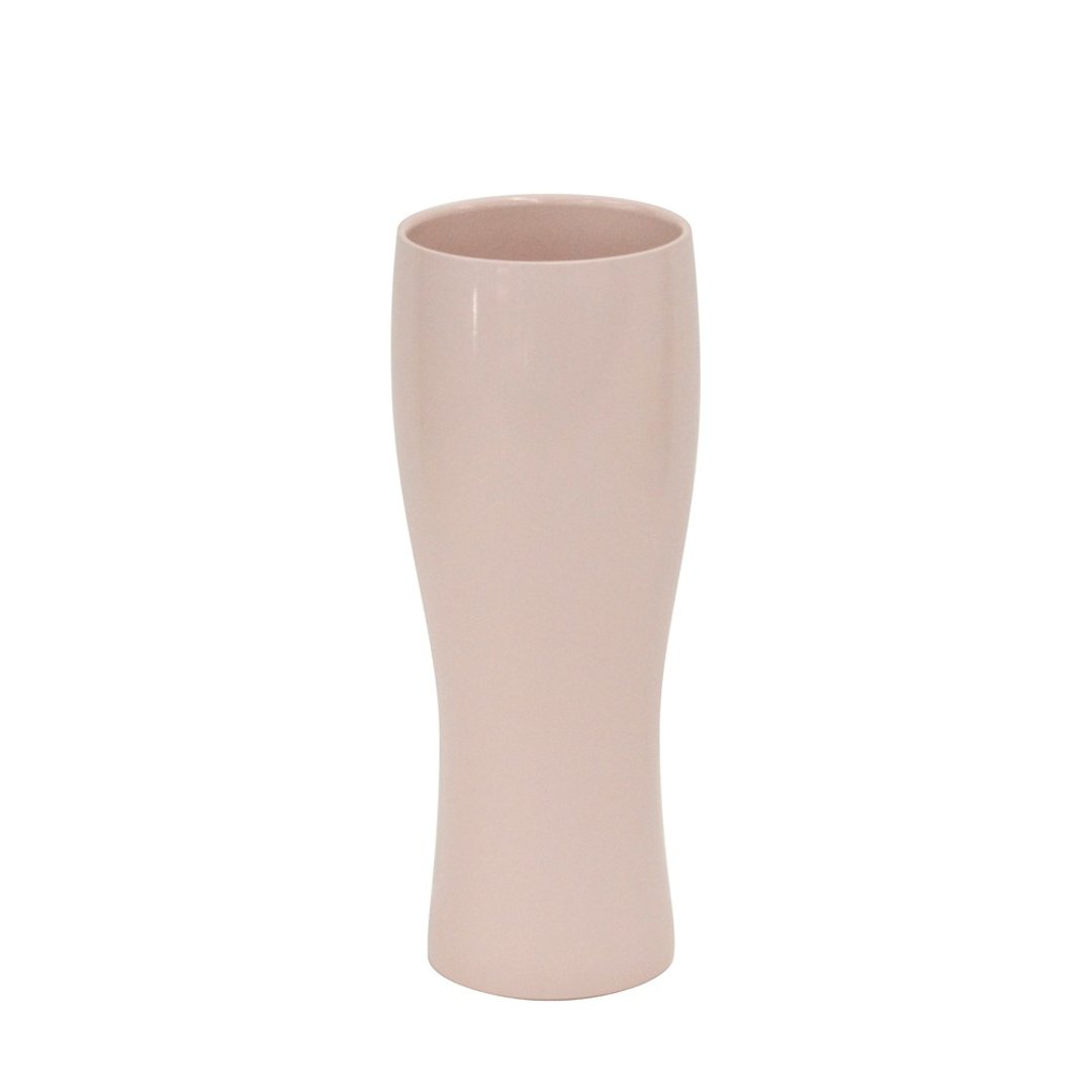【绝版出清品】CB Japan 粉色佳人双层不锈钢陶瓷啤酒杯380ml - 茶具/茶杯 - 陶 粉红色