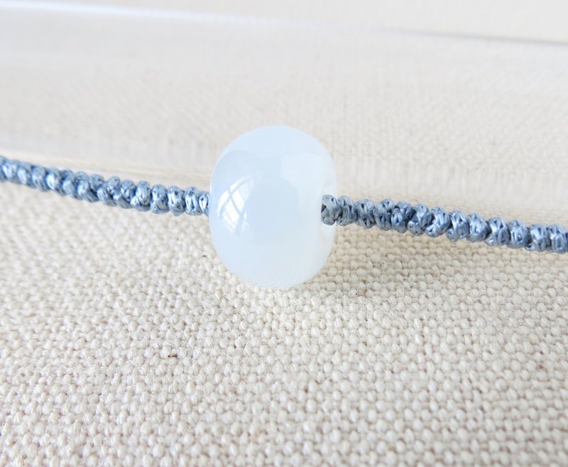 本命年【幸运路路通】白冰翡翠丝光编织手链*AS16*招财、开运 - 手链/手环 - 宝石 多色