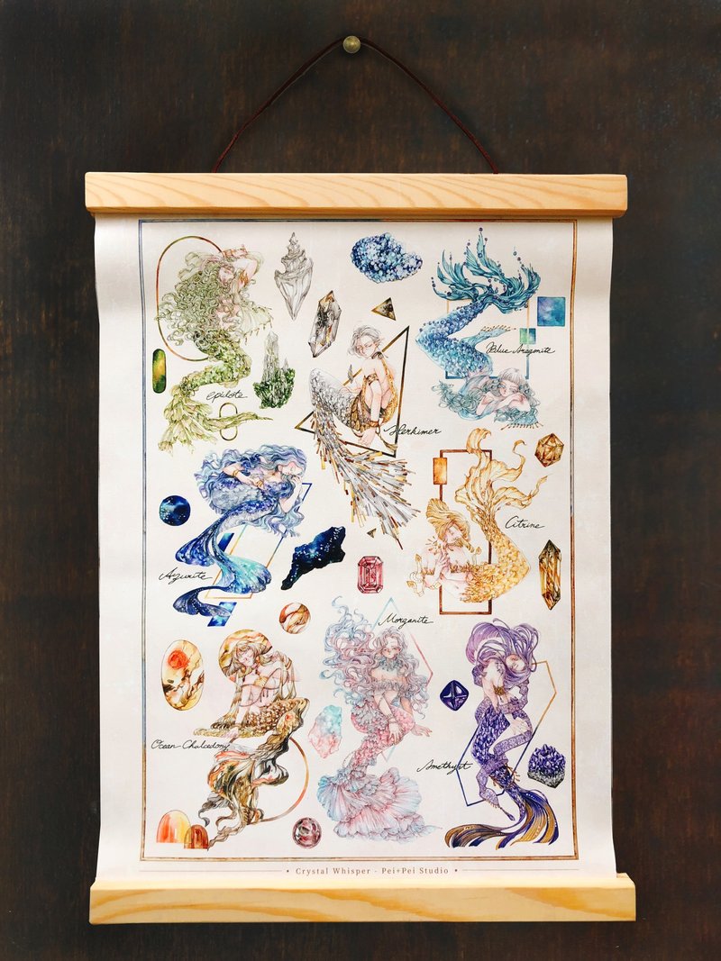 矿海絮语－实木挂轴海报 - 海报/装饰画/版画 - 木头 多色