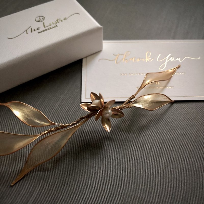 Liora - 淡水珍珠 典雅复古 新娘头饰 手工绕线 结婚礼物 - 发饰 - 其他材质 